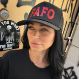 FAFO RED CURVED BILL BLACK HAT