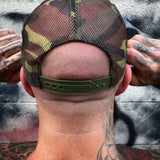 DIE DRIVEN FOAM CURVED BILL GREEN CAMO HAT