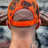 PREPARED FOAM CURVED BILL ORANGE CAMO HAT