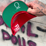 LET 'EM HATE SIDE STYLE RED FLAT BILL HAT