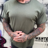 ROAD RASH RAW EDGE MILITARY GREEN TEE