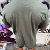 ROAD RASH RAW EDGE MILITARY GREEN TEE
