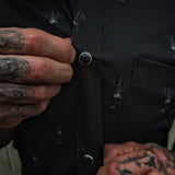 IRON SKULL BLACK PEARL SNAP BUTTON UP