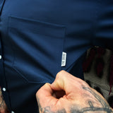 ESSENTIAL INSIGNIA BLUE SNAP BUTTON UP