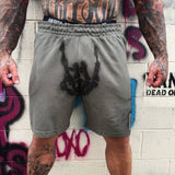 PUNK ROCKER GREEN GYM SHORTS