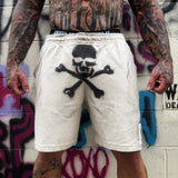 PUNK SKULL BONE GYM SHORTS