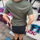 ROAD RASH RAW EDGE MILITARY GREEN TEE