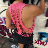 ROAD RASH VINTAGE WATERMELON CROP TANK TOP