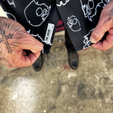 DRIP SKULL MATTE BLACK SNAP BUTTON UP