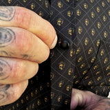 KINGS MATTE BLACK SNAP BUTTON UP