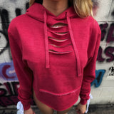 ROAD RASH RED STITCHES HOODIE