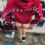 ROAD RASH RED STITCHES HOODIE