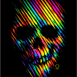 JAGGED COLOR SKULL DECAL