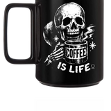 COFFEE LIFE BLACK COFFEE MUG