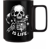 COFFEE LIFE BLACK COFFEE MUG