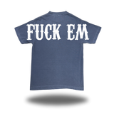 F*CK 'EM FADED NAVY OVERSIZED BILLBOARD TEE