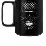 LEATHER SKULL COFFEE MUG