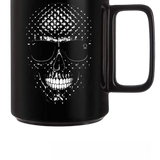 LEATHER SKULL COFFEE MUG