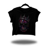 CHROMATIC KING SKULL MUSCLE CROP TOP