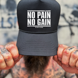NO PAIN CURVED BILL BLACK HAT