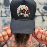 STAR SKULL CURVED BILL BLACK HAT