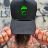 GREEN FRANK CURVED BILL BLACK HAT