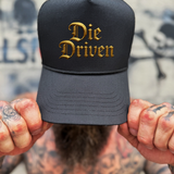 DIE DRIVEN CURVED BILL BLACK HAT