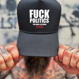 POLITICS CURVED BILL BLACK HAT