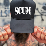 SCUM CURVED BILL BLACK HAT