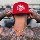 BITE BULLET RED FLAT BILL HAT