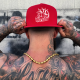 MAYHEM RED FLAT BILL HAT