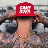 GAME OVER RED FLAT BILL HAT