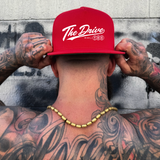 DRIVE GLOBES RED FLAT BILL HAT