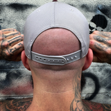 MAKE SUFFER MAROON GREY BASEBALL HAT