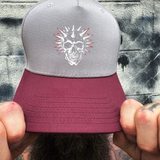 ENEMY SKULL MAROON GREY BASEBALL HAT