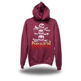 SKULL STACK HOODIE MAROON