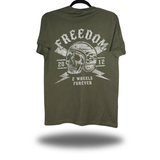 2 WHEELS MILITARY GREEN CLASSIC TEE