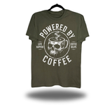 POWERED COFFEE MILITARY GREEN CLASSIC TEE
