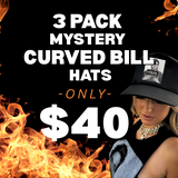 $40 - 3 CURVED BILL HAT PACK MYSTERY BOX