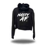 NASTY AF CROP HOODIE BLACK
