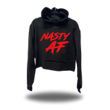 NASTY AF CROP HOODIE BLACK 2.0