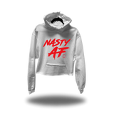 NASTY AF CROP HOODIE WHITE 3.0