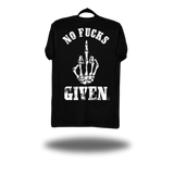 NO FUCKS GIVEN BLACK CLASSIC TEE *WHITE*