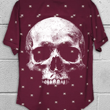 NEW SKULL NOBODY CARES BUTTON UP