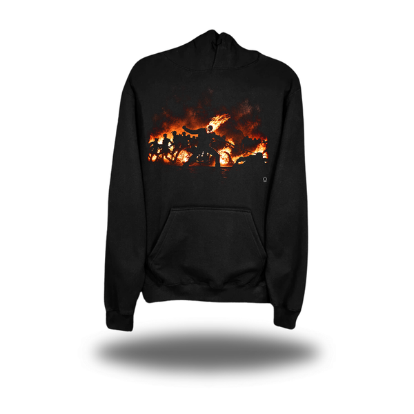 DRIVEN GHOST RIDER BATTLE OVERSIZED PRINT HOODIE
