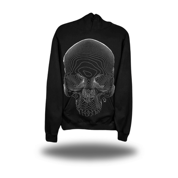 CONTOUR SKULL OVERSIZED PRINT HOODIE