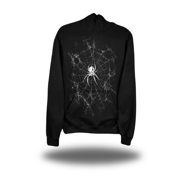 SPIDER WEB OVERSIZED PRINT HOODIE