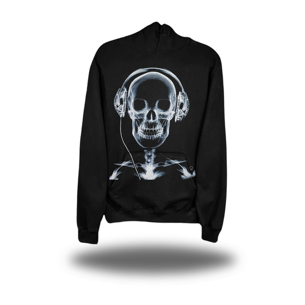 DEAD FREQUENCY OVERSIZED PRINT HOODIE