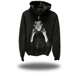 BORIS OVERSIZED PRINT ZIP UP HOODIE
