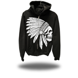APACHE OVERSIZED PRINT ZIP UP HOODIE